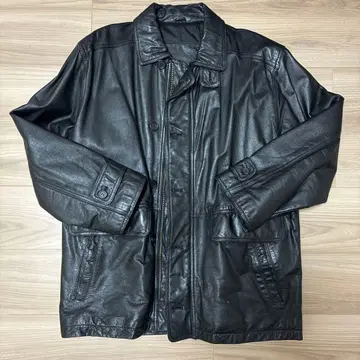 pimlico 가죽 블랙 스텐칼라 코트