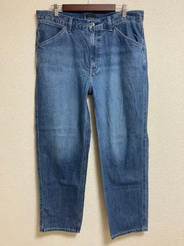 유니클로 와이드 핏 청바지 블루 34 사이즈