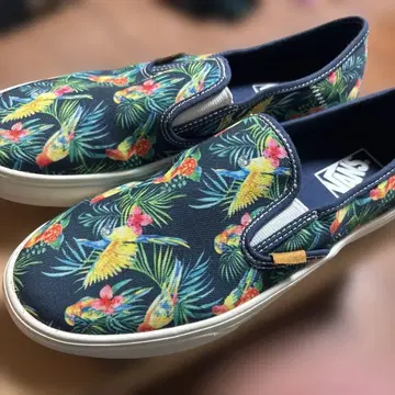 Vans 꽃무늬 슬립온 네이비 27 9
