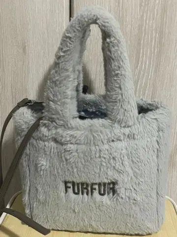 FURFUR 퍼 토트백 SAX 컬러