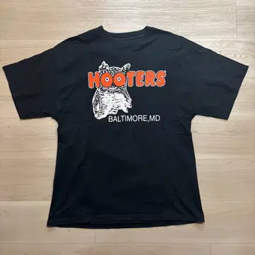 Hooters 후터스 USA 티셔츠 블랙