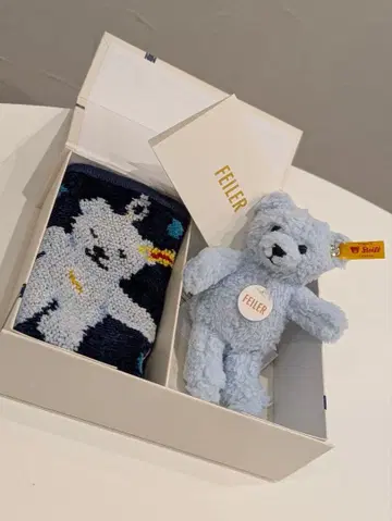 슈타이프 페이러 테디베어 손수건 키링 키링 세트