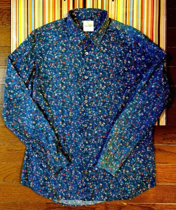 현행 메인 라인 Paul Smith 뮤직 플로럴 드레스 셔츠 M