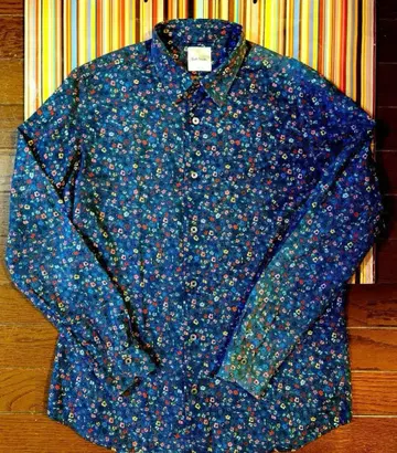 현행 메인 라인 Paul Smith 뮤직 플로럴 드레스 셔츠 M