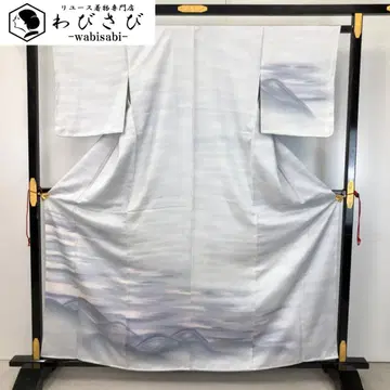 츠케사게 토야마 문양 그라데이션 옅은 하늘 쥐색 K-4999