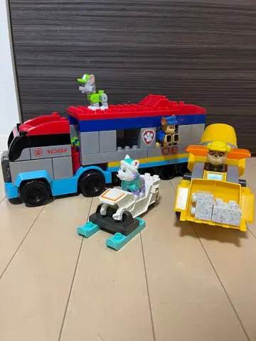 메가 파우 변형! 파우 패트롤 출동 세트 & 파워 불도저