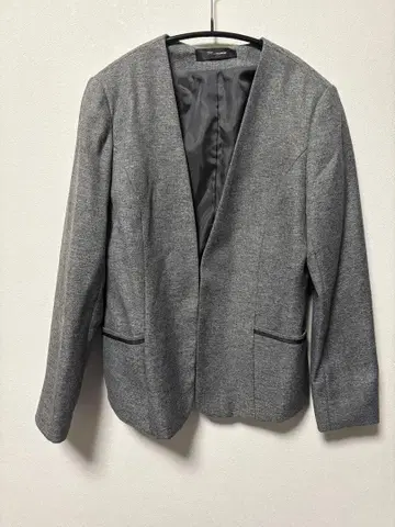 그레이 노카라 자켓 L 사이즈