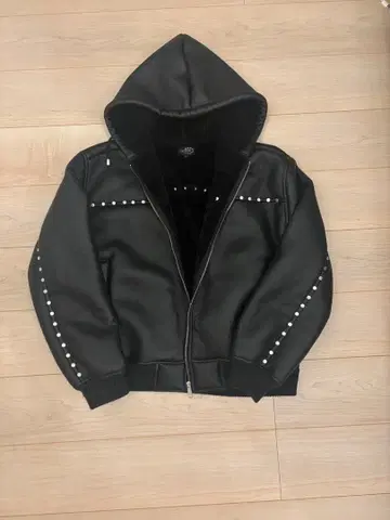 [ AFB ] 가죽 지퍼 후디