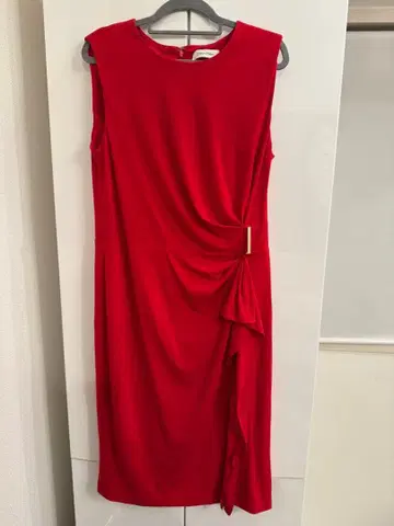 캘빈 클라인 레드 슬리브리스 원피스 사이즈 6