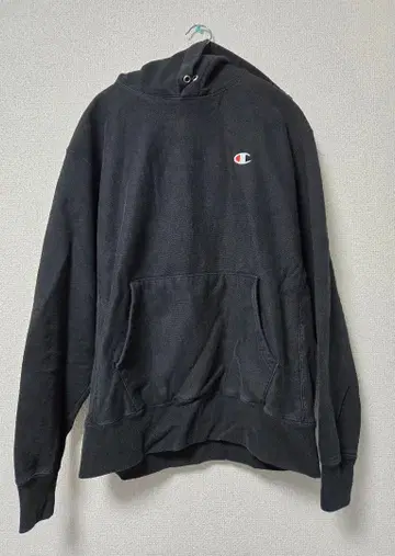 Champion Reverse Weave 후드티 L 블랙