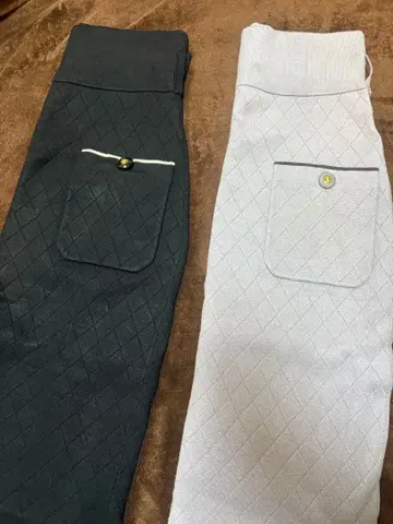 리랜드트루 퀼팅 타이트 스커트 블랙 그레이 2종 세트