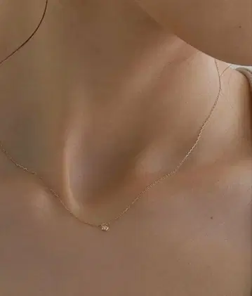 Jupiter 싱글 볼 다이아몬드 목걸이 k10 0.03ct 다이아몬드