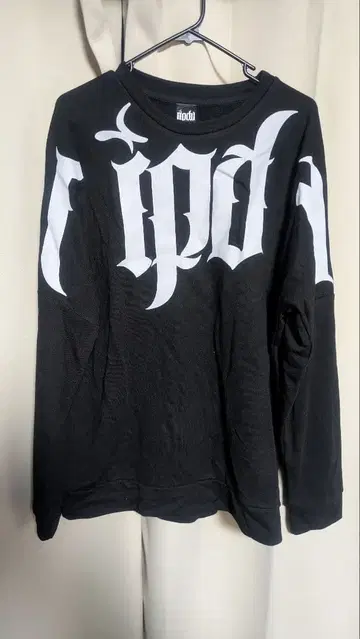ripdw 블랙 롱 슬리브 T셔츠 큰 프린트