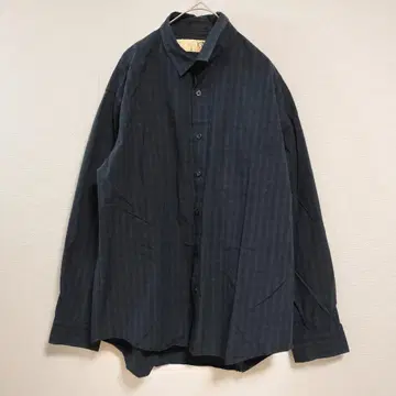 NANO universe 남성용 체크 셔츠 M 네이비 플란넬 셔츠