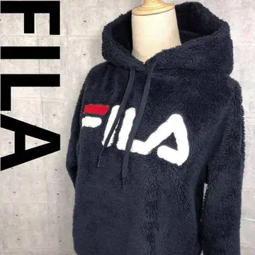 1204 FILA 휠라 숏 기장 플리스 후드티 네이비 F