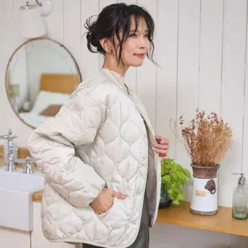 [ 새상품 미사용 ] 아이보리 퀼팅 자켓