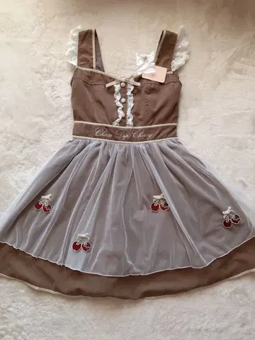 LIZ LISA 체리 원피스 초코