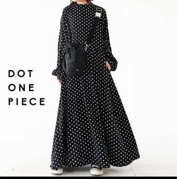 안티카 도트 무늬 A라인 원피스