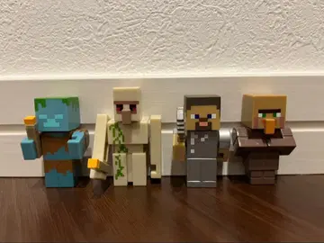 Minecraft 캐릭터 피규어 4개 세트 마인크래프트 목욕용 공