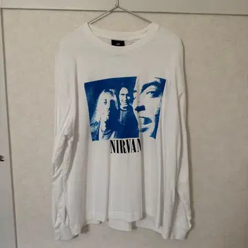 NIRVANA 그래픽 긴팔 티셔츠