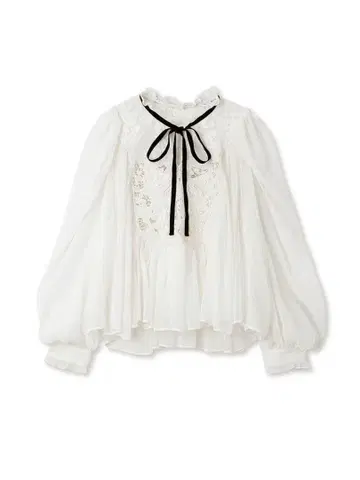 SNIDEL 스나이델 자수 양류 블라우스