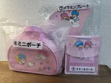 키키라라 50주년 미니 파우치 거울 플레이트 세트