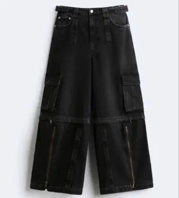 ZARA 자라 탈부착 데님 카고 팬츠 완판템 EU40
