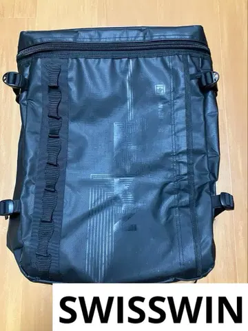 [ 약간의 흠집 있음 ] SWISSWIN 스퀘어형 백팩 발수