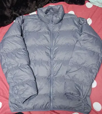 그레이 다운 자켓 풀 집업 XL