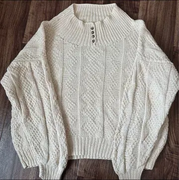 90s usa 구제 의류 빈티지 케이블 니트 코튼 스웨터 레어