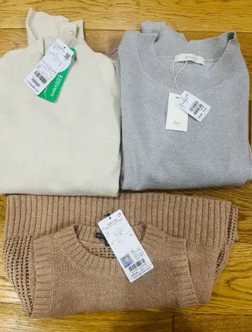 새상품 여성용 묶음 판매 3점 프리 사이즈 니트