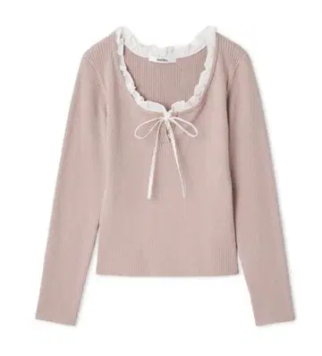 snidel [ 완판템 새상품 ] 스나이델 프릴 도킹 니트 풀오버