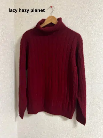 lazy hazy planet 케이블 니트