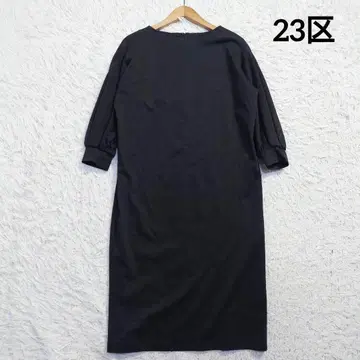 23구 롱 원피스 스트레치 워셔블 긴팔 차콜 그레이 38 M