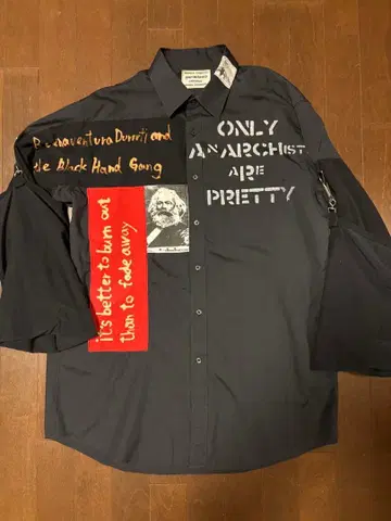 SHINYA TABUCHI UNFINISHED 아나키 셔츠 셔츠