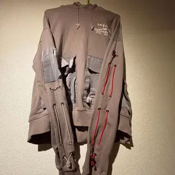 DUALISM 후드 부착 브라운 후드티