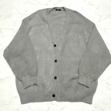 새상품급 하레 HARE 가디건 라이트 그레이 화이트 계열 오버 사이즈 M