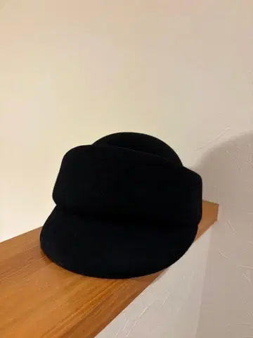 블랙 헌팅 캡 울풍 소재 이중 밴딩