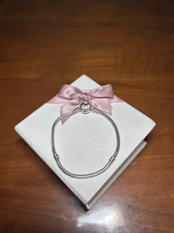 판도라 PANDORA 스네이크 체인 팔찌 하트