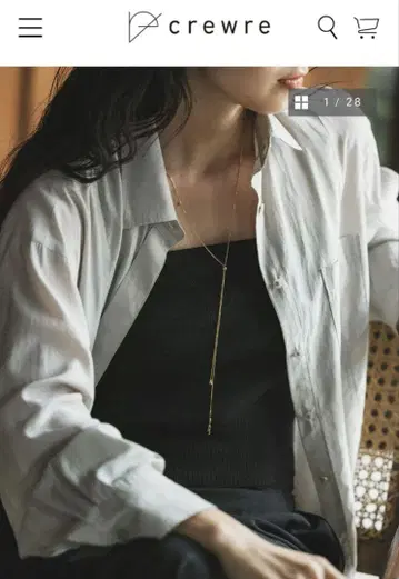 crewre 크루레 멀티웨이 드롭 목걸이 골드