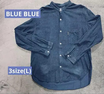 [ 특가 상품 ] BLUE BLUE 인디고 다크 블루 밴드 카라 셔츠 3