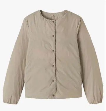 무인양품 2025 노카라 다운 자켓 라이트 베이지 새상품 L 사이즈