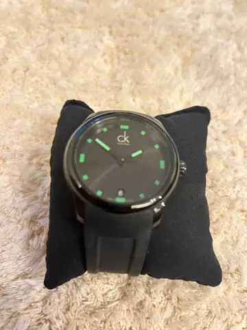 Calvin Klein 쿼츠 손목시계 블랙/그린