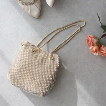 큐빅 2way 복조리 파티 백 골드 BLUEEAST