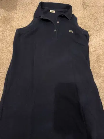 Lacoste 네이비 슬리브리스 원피스