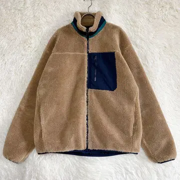 JUNRED 보아 플리스 자켓 L 아웃도어 블루종 빅 루즈