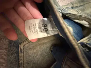 m m i 스톤 장식 데님 청바지 30