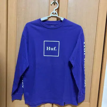 Huf 퍼플 로고 긴팔 T셔츠 M 레어!