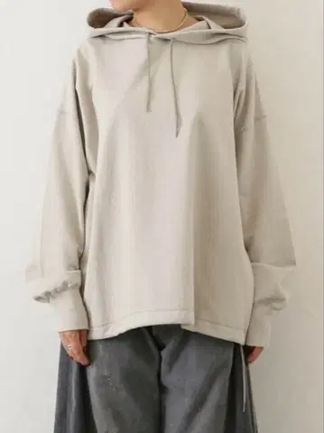 js luxe 새상품급 로우 저지 후드티 베이지