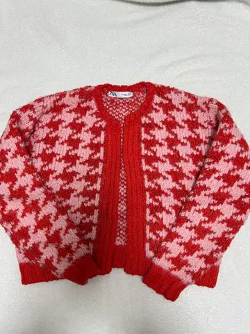 ZARA 하운드투스 체크 패턴 니트